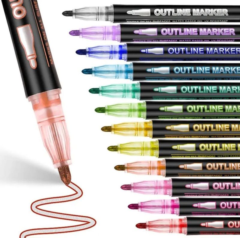 LÁPICES MARCADORES MÁGICOS 36 COLORES METÁLICOS-0