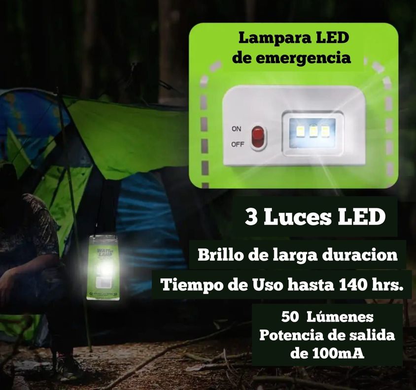 LINTERNA DE AGUA SALADA LUZ LED DE EMERGENCIA PARA ACAMPAR-2