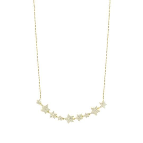 Collar Multiestrellas Rigidas Doradas