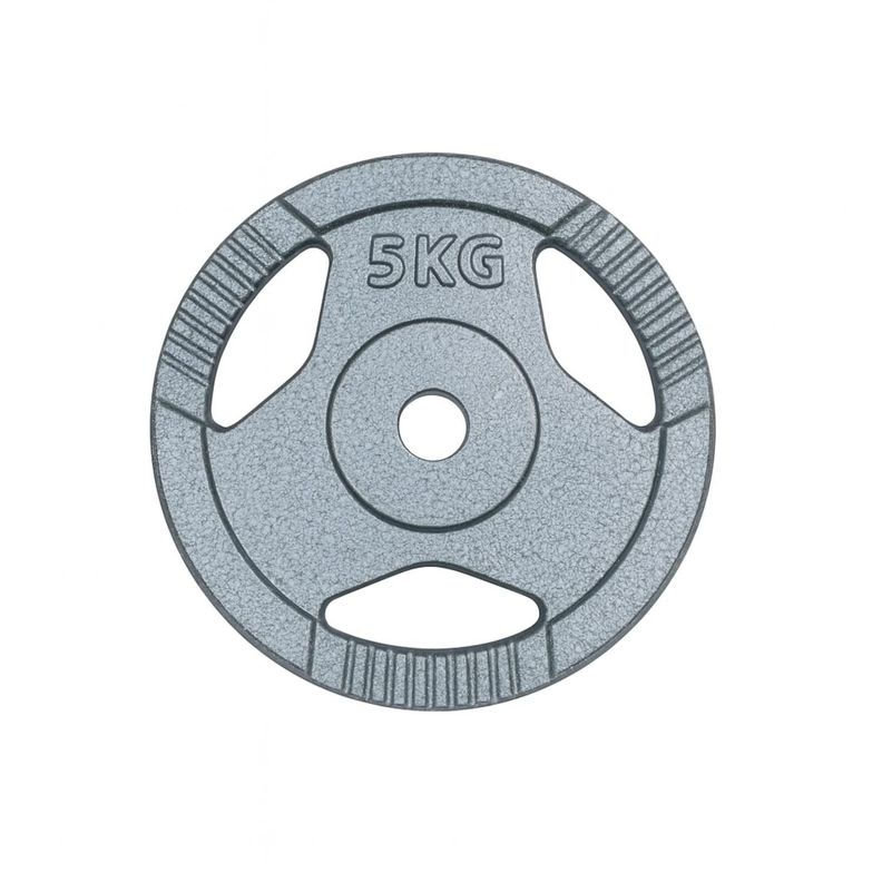 Disco 5kg Preolimpico con Agarre Plateado 5