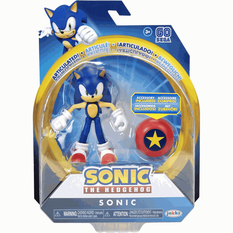 Sonic The Hedgehog Figura De 10 Cm. Con Accesorio De Resorte de Estrella-1