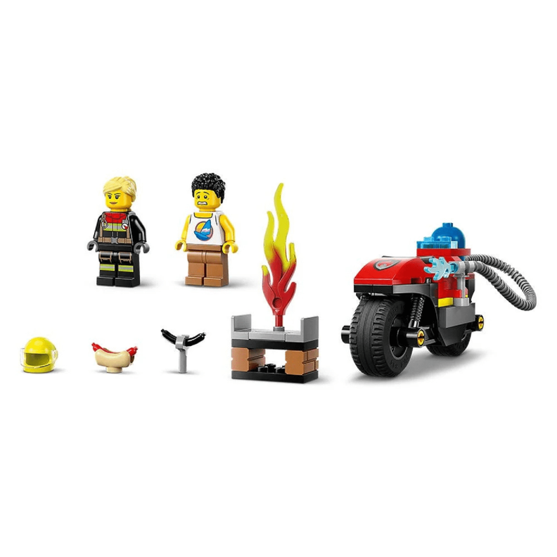 Lego City Moto De Rescate De Bomberos-5