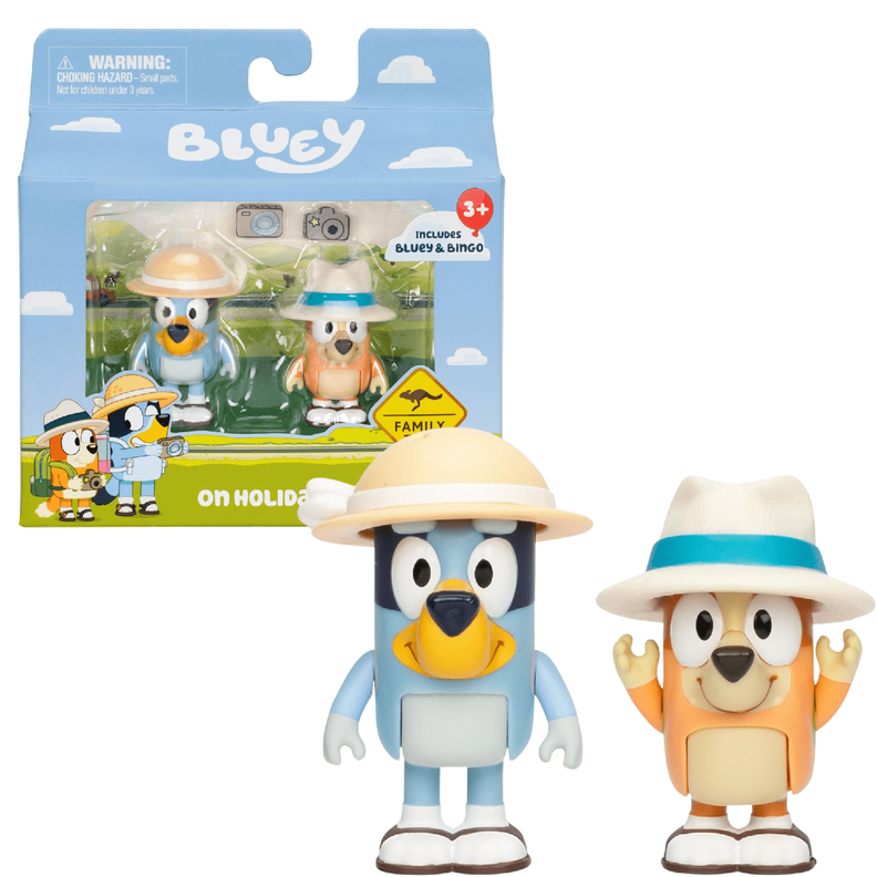 Bluey Pack 2 Figuras Bluey Y Bingo En Vacaciones-0