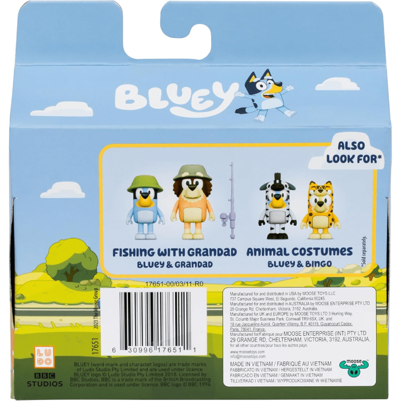 Bluey Pack 2 Figuras Bluey Y Bingo En Vacaciones-5