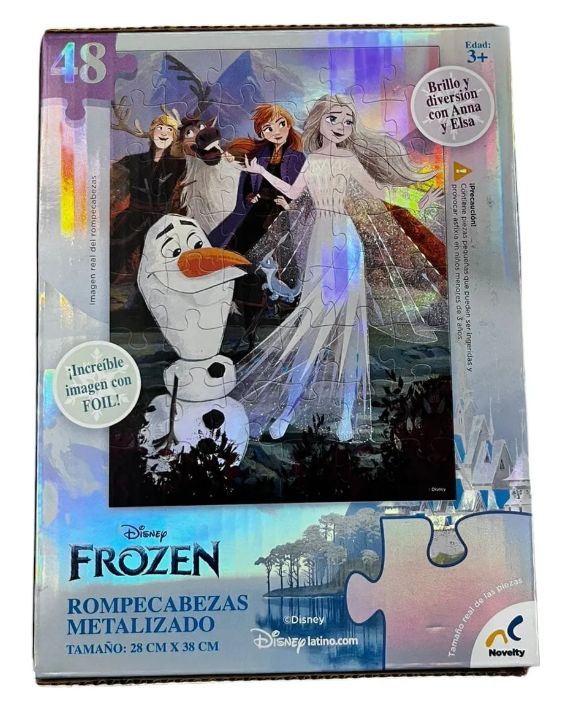 ROMPECABEZAS METALIZADO FROZEN 48 PZAS Disney | Paris.cl