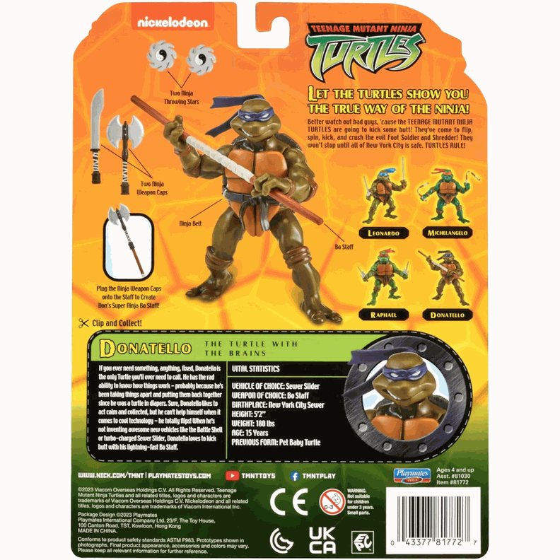Las Tortugas Ninja Figura Clásica 13 Cm. Donatello-5