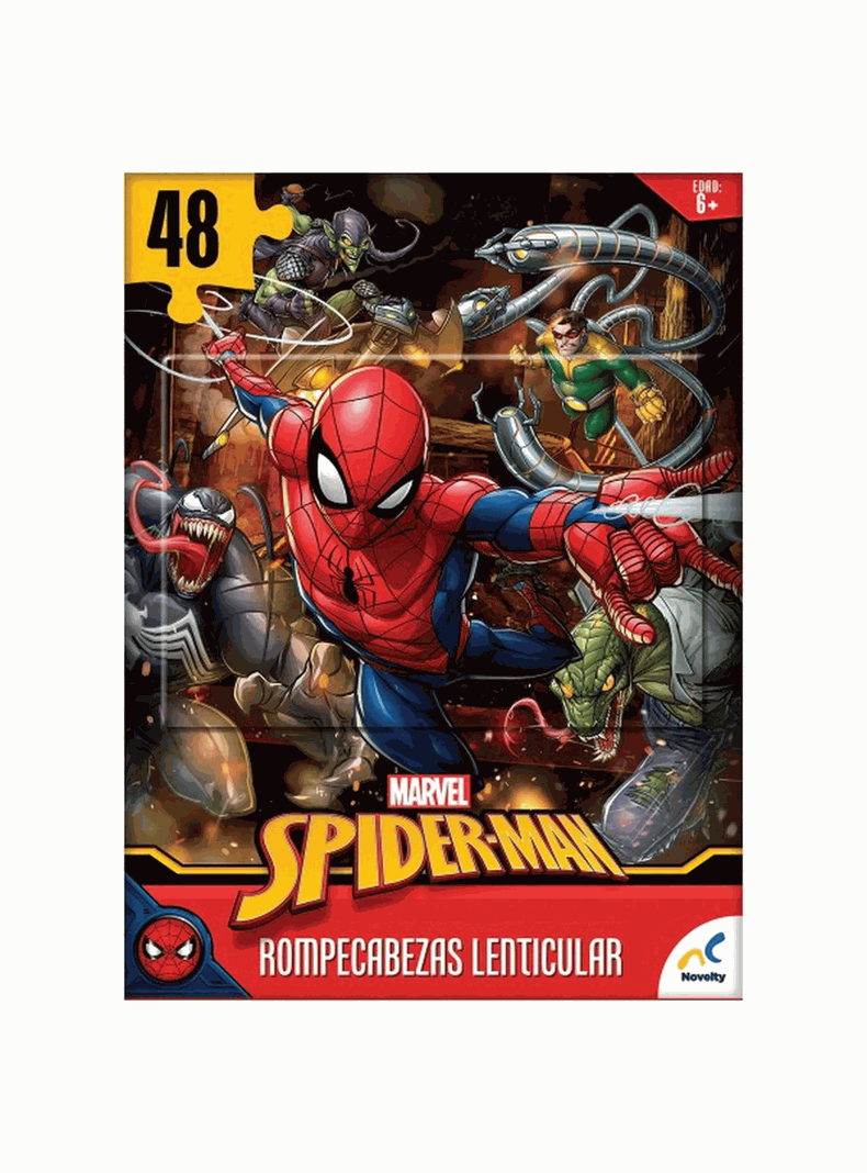 Rompecabezas Lenticular 3D Spiderman 48 Piezas-2