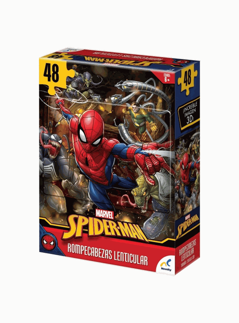 Rompecabezas Lenticular 3D Spiderman 48 Piezas-3