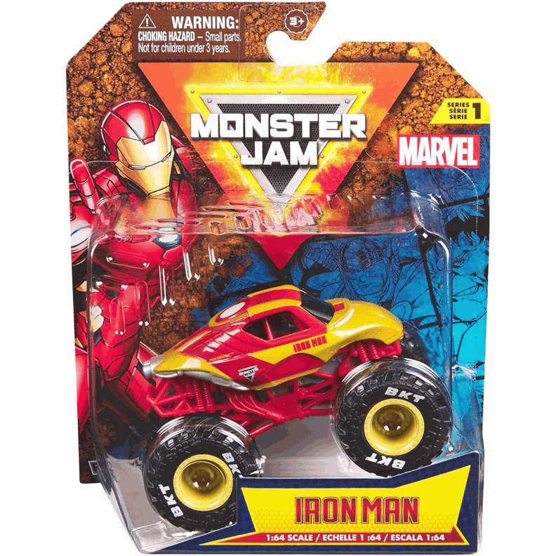 Monster Jam Marvel Vehiculo Escala 164 Iron Man-1