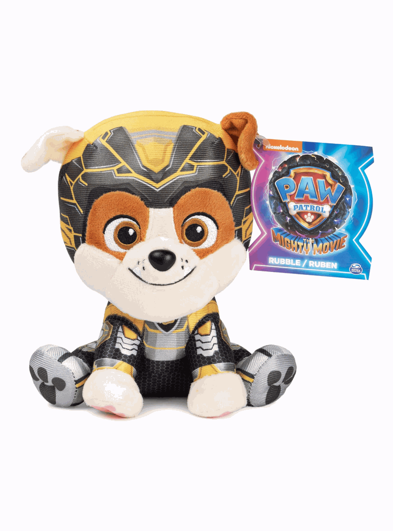 Peluche Paw Patrol 17 Cm Rubble - Mighty Movie-1