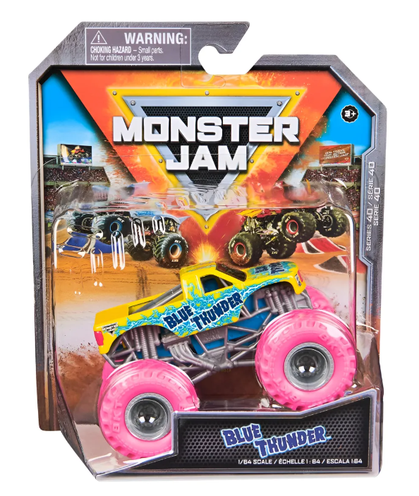 MONSTER JAM VEHICULO METALICO BLUE THUNDER ESCALA 1:64 / SERIE 40