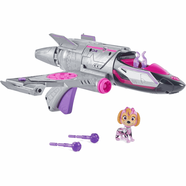 Paw Patrol Mighty Movie Jet Skye Con Luz Y Sonido-0