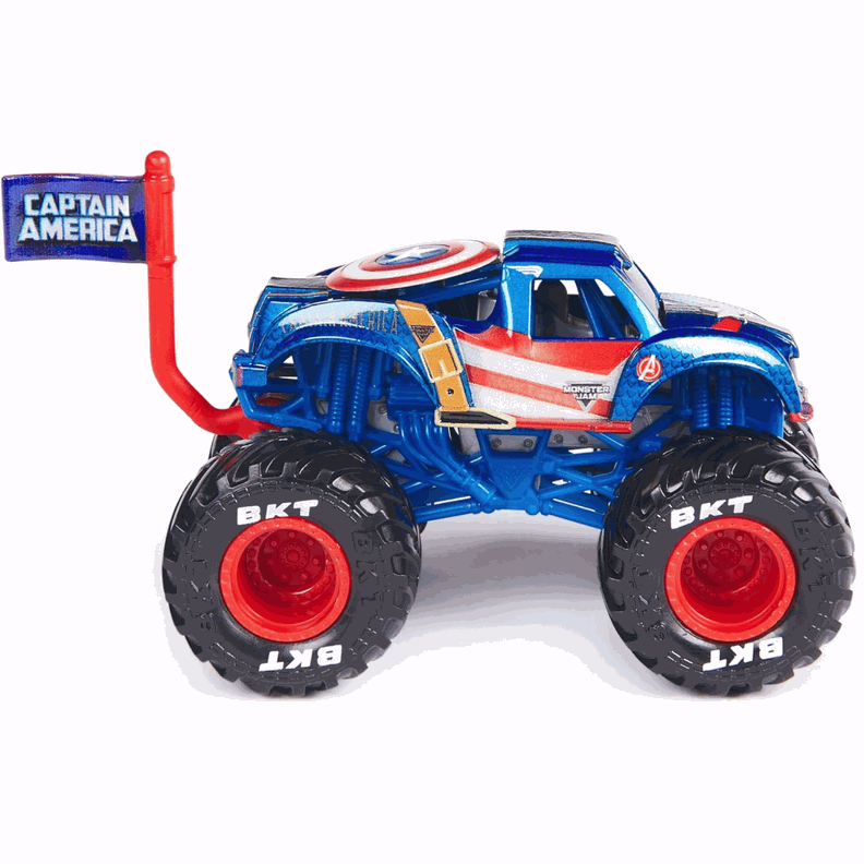 Monster Jam Marvel Vehiculo Escala 164 Capitan America-3