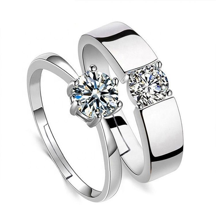 Anillos Pareja Ajustables Plata 925-0