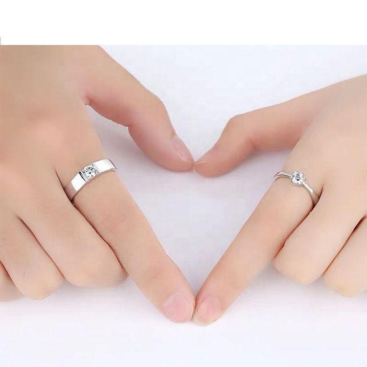 Anillos Pareja Ajustables Plata 925-1