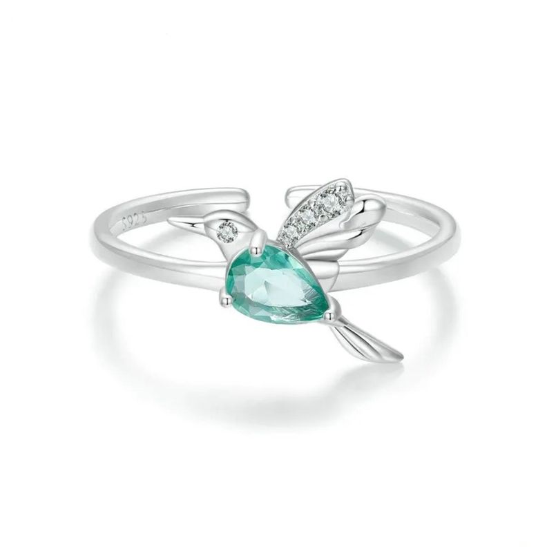 Anillo Colibrí Ajustable Plata 925-0