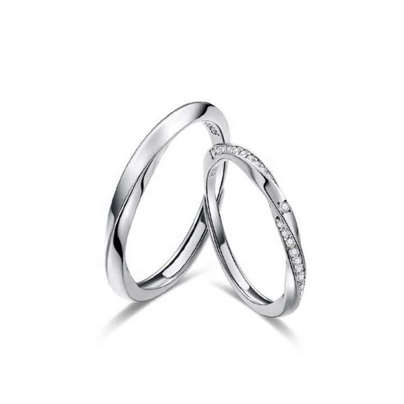 Anillos Pareja Ajustables Ilusiones Plata 925-0