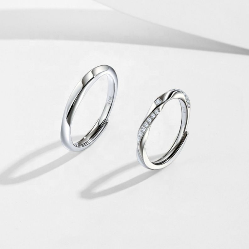 Anillos Pareja Ajustables Ilusiones Plata 925-1
