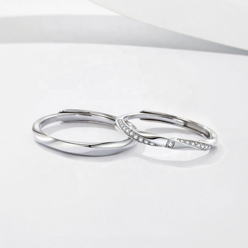 Anillos Pareja Ajustables Ilusiones Plata 925-3