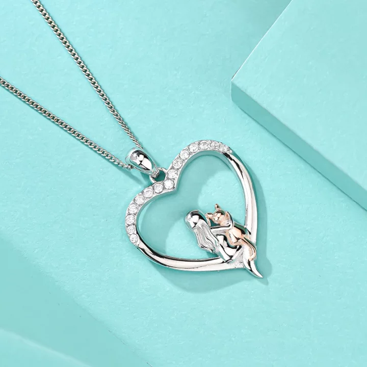 Collar Mujer Gato Plata 925-2