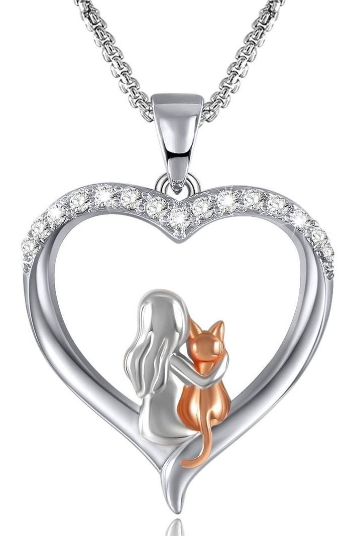 Collar Mujer Gato Plata 925-0