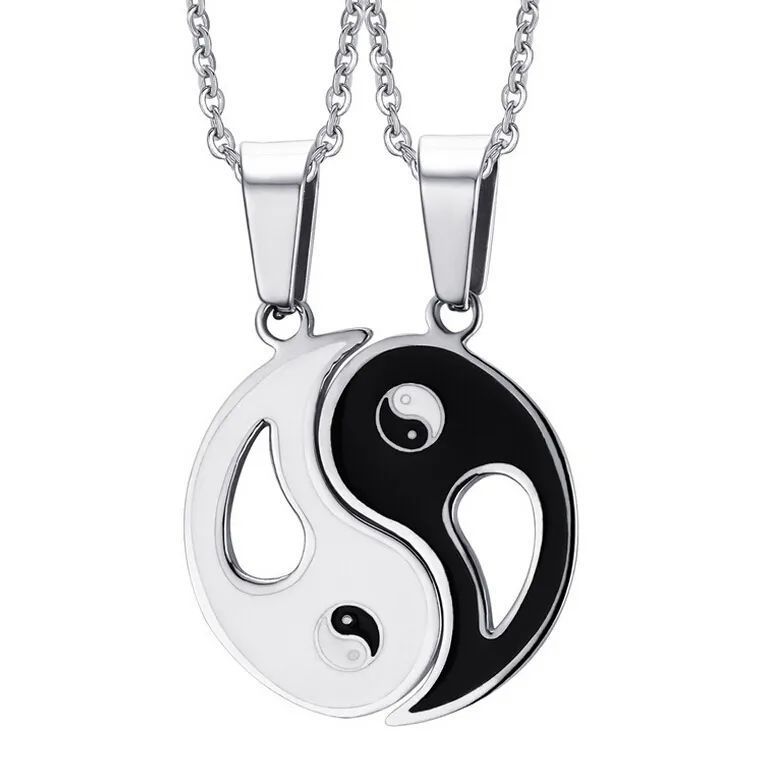 Collar Yin Yang Parejas Plata 925-0