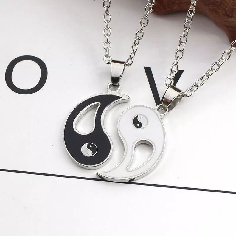 Collar Yin Yang Parejas Plata 925-1