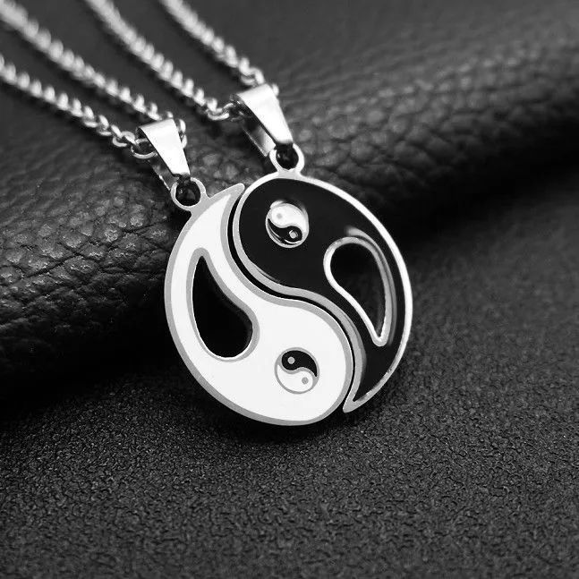 Collar Yin Yang Parejas Plata 925-2