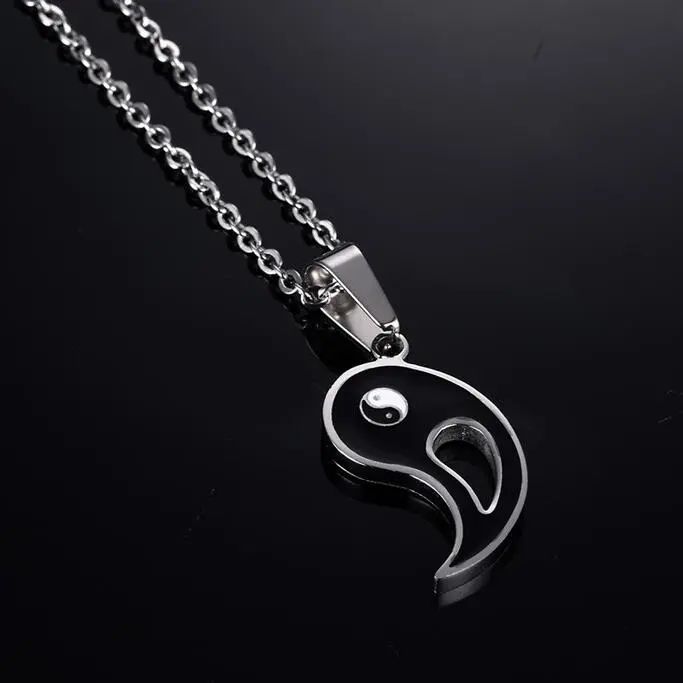 Collar Yin Yang Parejas Plata 925-5