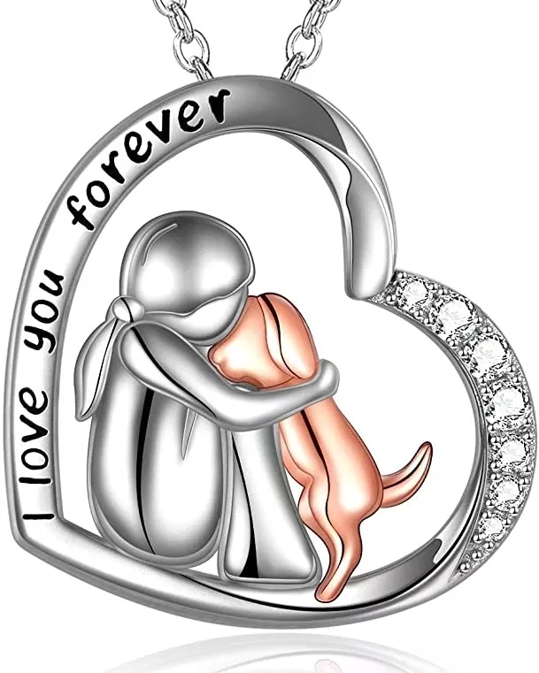 Collar Mujer Perro Plata 925-0