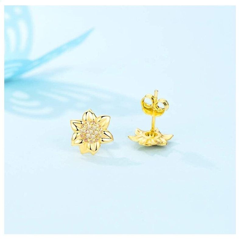 Aros Girasol Plata 925-1