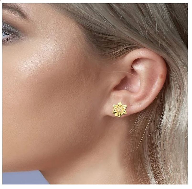 Aros Girasol Plata 925-3
