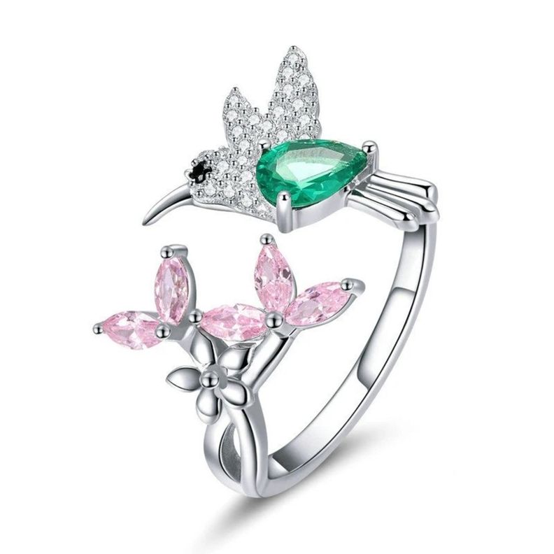 Anillo Colibri Ajustable Plata 925-0