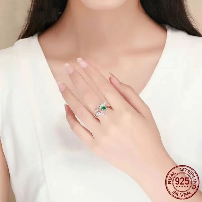 Anillo Colibri Ajustable Plata 925-4