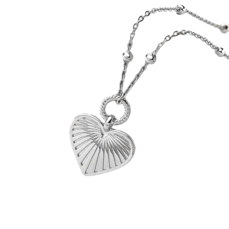 Collar Colgante Corazón Plata 925-1
