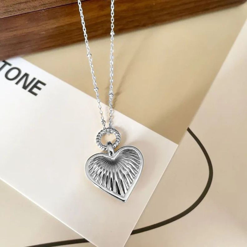 Collar Colgante Corazón Plata 925-2