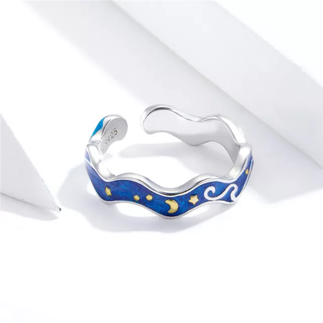 Anillo Van Gogh ZigZag Ajustable plata 925-1
