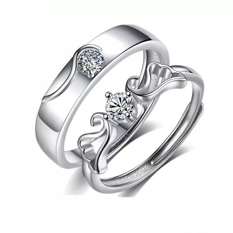 Anillos Pareja Ilusiones Ajustables Plata 925-0