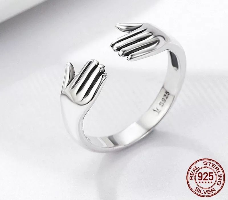 Anillo Abrazo Ajustable Plata 925-2
