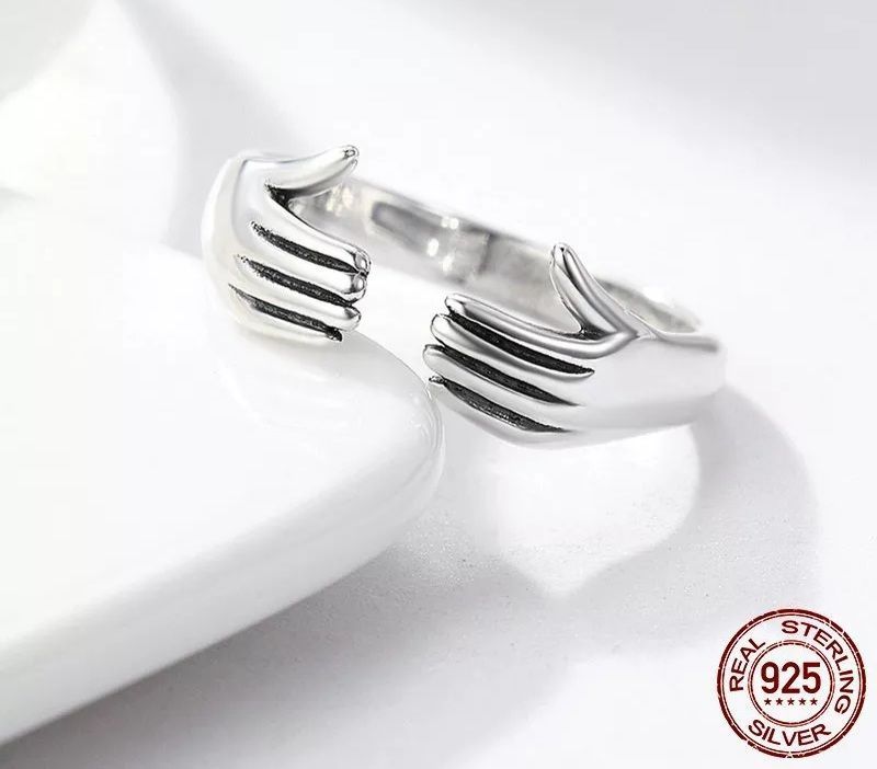 Anillo Abrazo Ajustable Plata 925-1