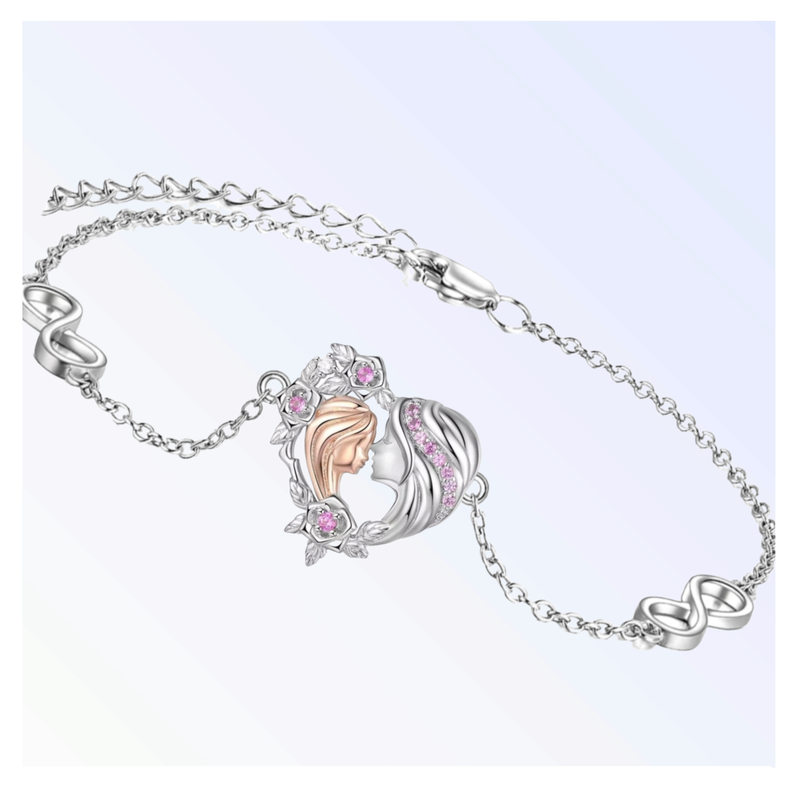 Pulsera Mamá Hija Plata S925-1