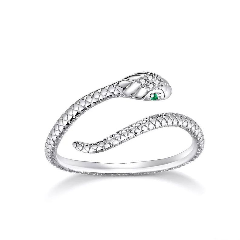 Anillo Plata 925 Ajustable Serpiente-0