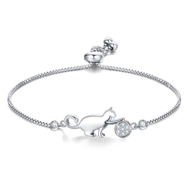 Pulsera Gato Plata 925 -0
