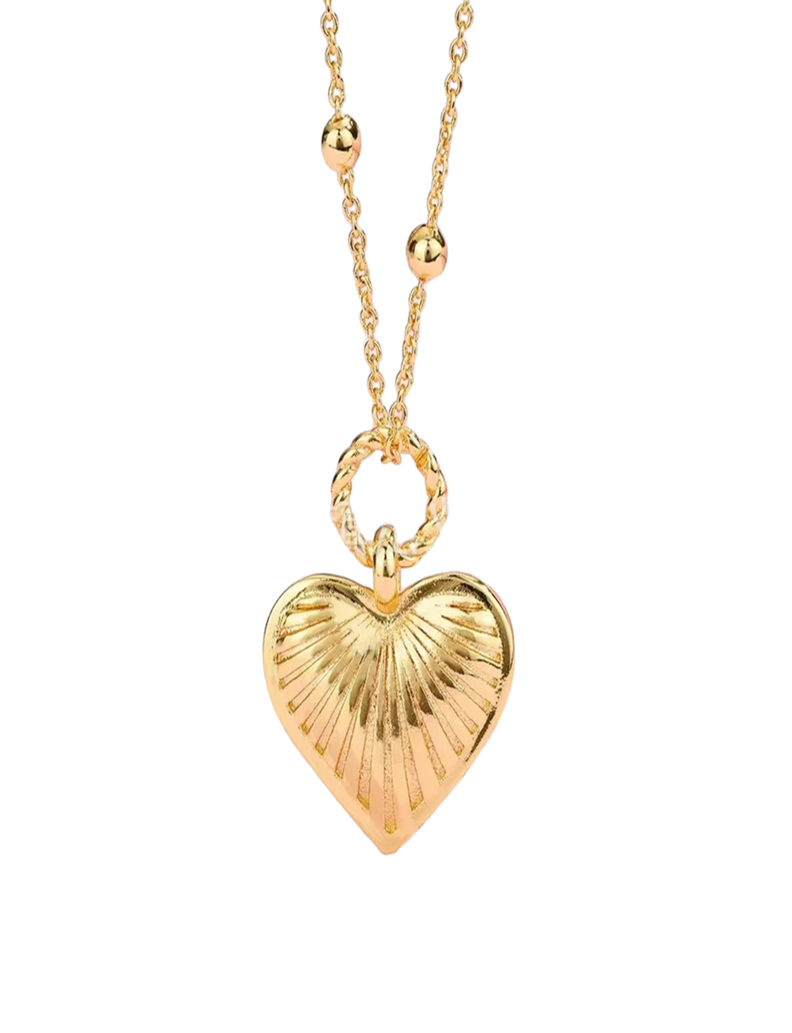 Collar Corazón Plata 925 Baño oro-0