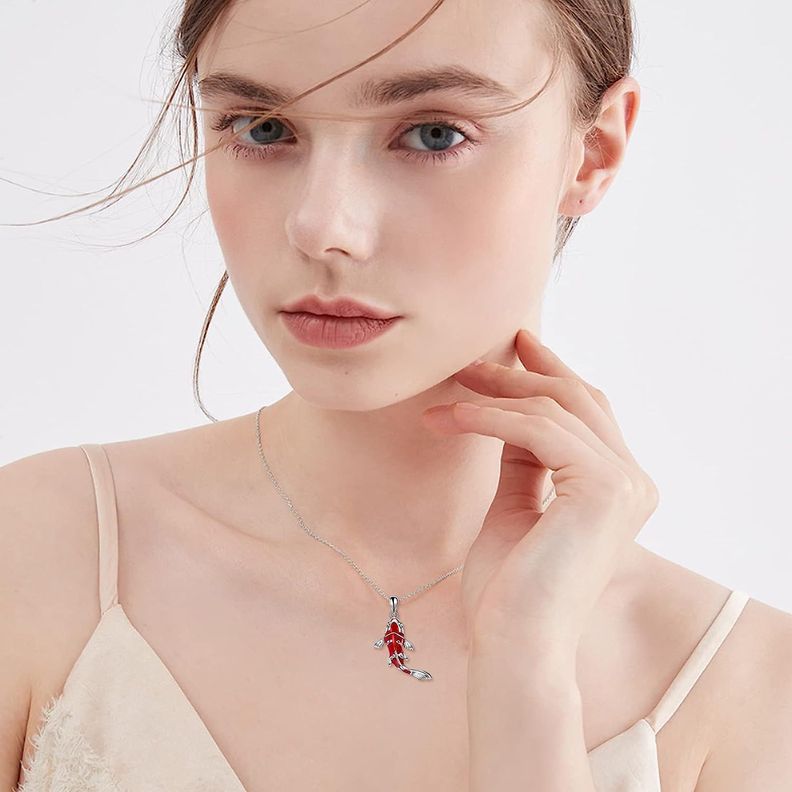 Collar Pez Koi Plata 925-3