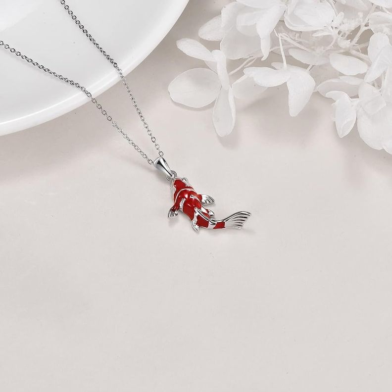 Collar Pez Koi Plata 925-1