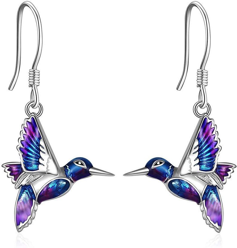 Aros Colibrí Multicolor Plata S925-0