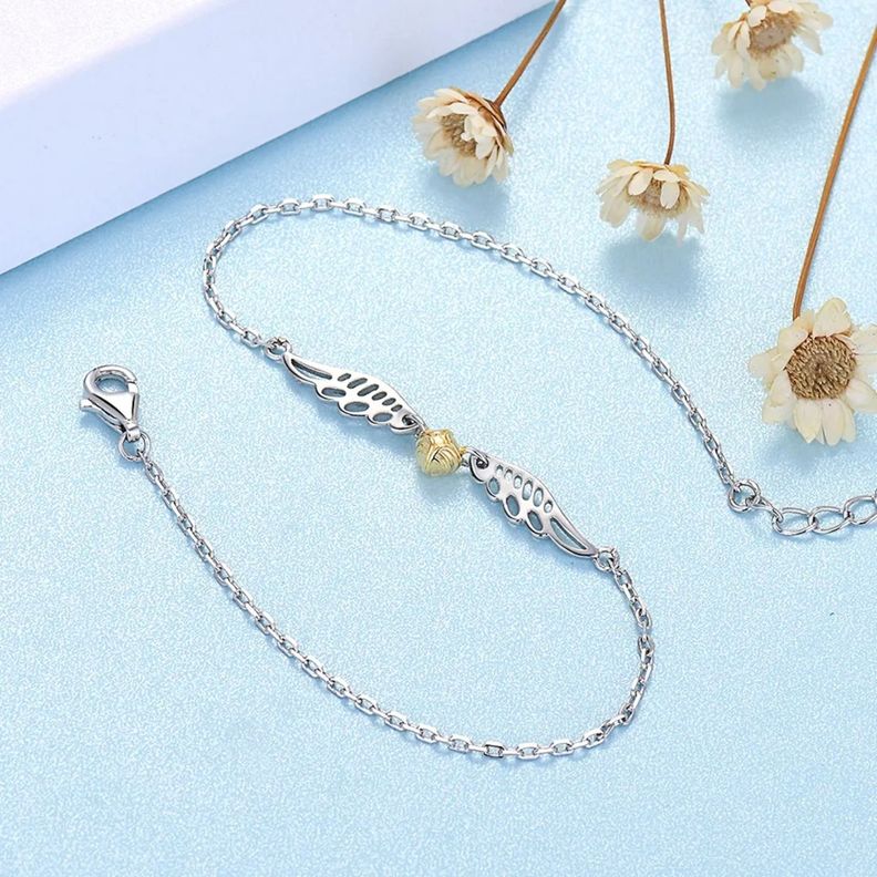 Pulsera Snitch Dorada Plata 925-1