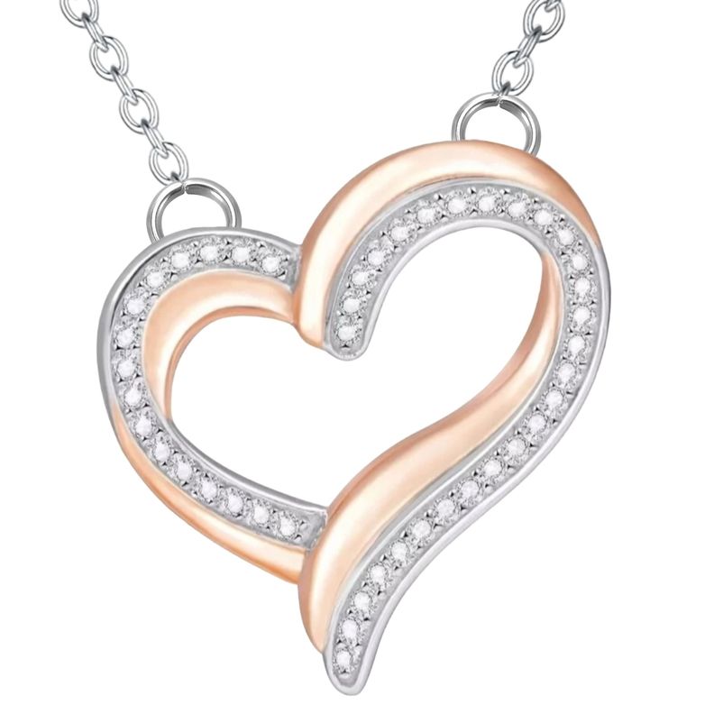 Collar Corazón Plata 925 Elegante-0
