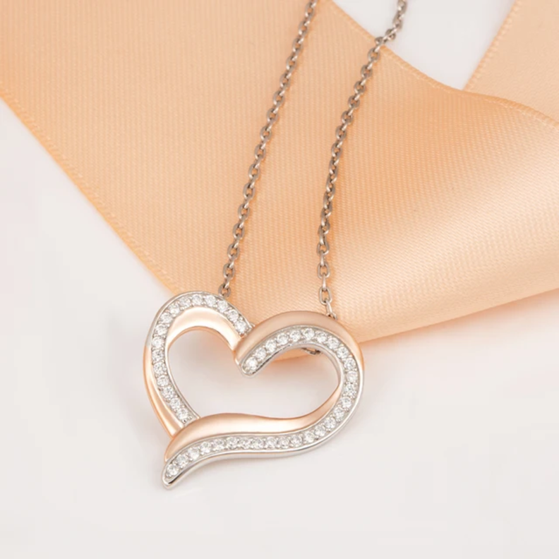 Collar Corazón Plata 925 Elegante-2
